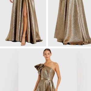 Mac Duggal Gold Asymmetrical Dress